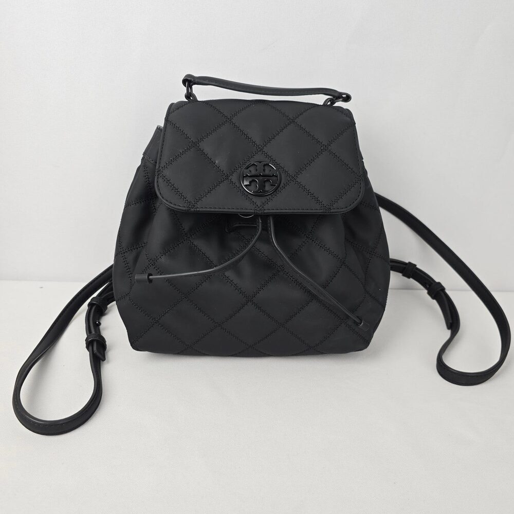 Tory Burch Willa Matte Black Backpack